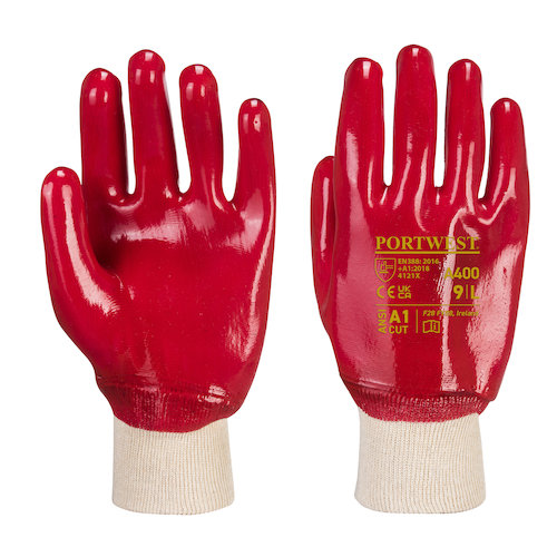 A400 PVC Knitwrist Gloves (5036108301812)